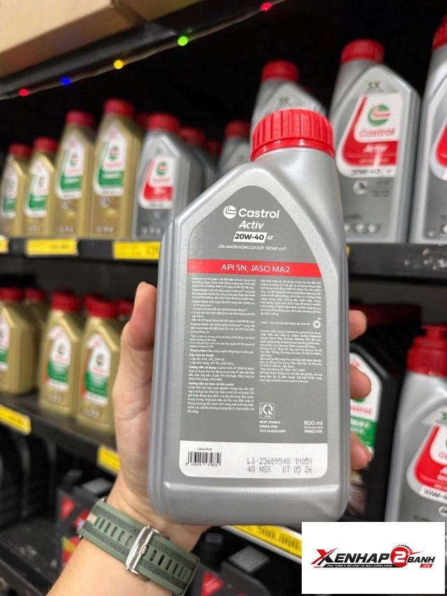 Nhớt castrol activ 20w40 08l dành cho xe số - 2