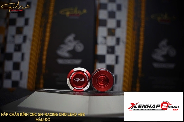 Nút che chân kính gh racing nhôm cnc cho lead abs - 2