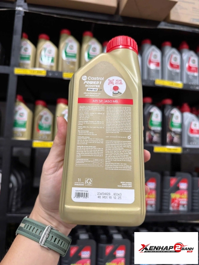 Nhớt castrol power 1 scooter 10w40 1l dành cho xe tay ga - 2