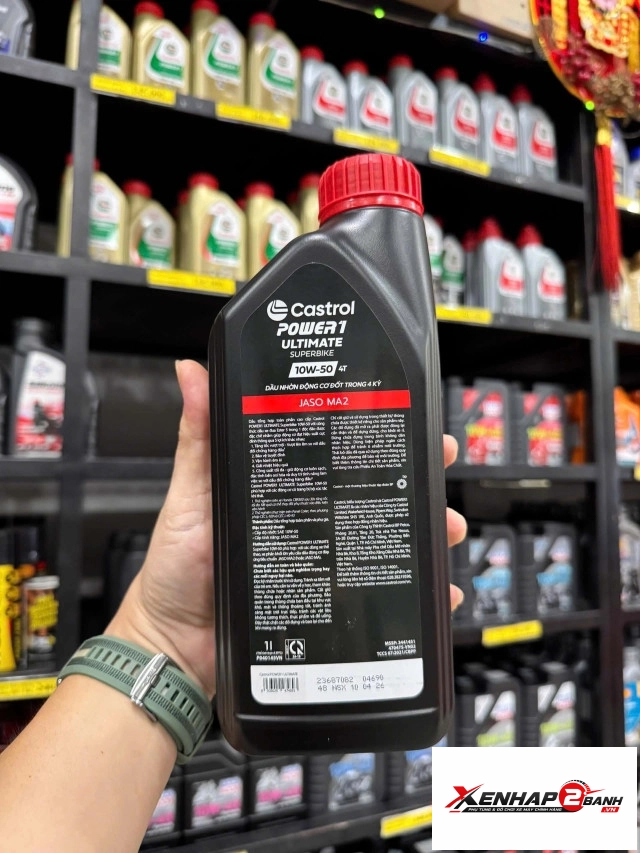 Nhớt castrol power 1 ultimate superbike 10w50 dành cho các dòng xe số phân khối lớn - 2
