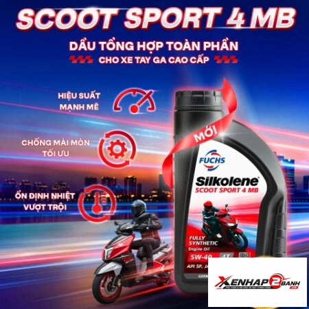 Nhớt Fuchs Silkolene Scoot Sport 4 5W40 0,8L