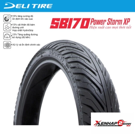 Vỏ xe Deli SB 170 Power Storm XP 90/80-14