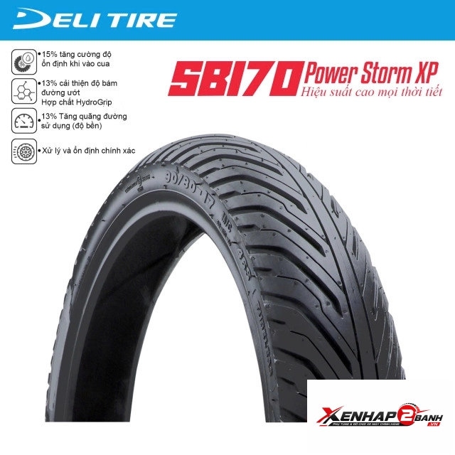 Vỏ xe deli sb 170 power storm xp 10080-14 - 2