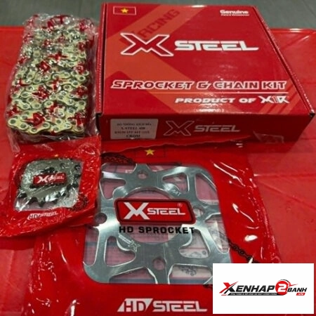 Bộ nhông sên dĩa X1R cho Winner (122L, Crom)