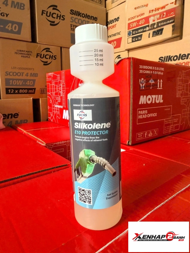 Phụ gia xăng e10 fuchs silkolene protector 250ml - 1