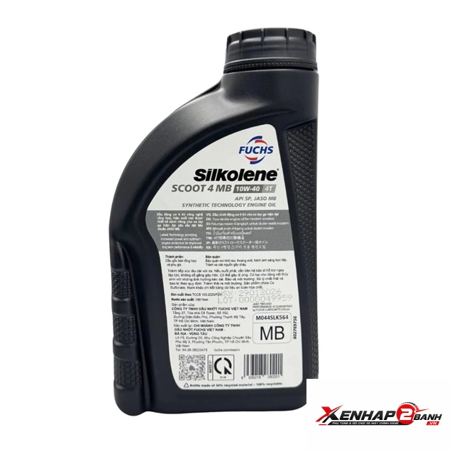 nhớt fuchs silkolene scoot 4 mb 10w40 08l - 2